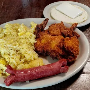 chicken wings and fried chicken, food