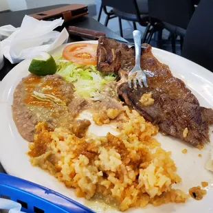 Bistec..sorry took pic after I had already started eating. Was so awesome couldn't wait.