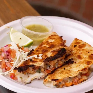 Governador Tacos (Shrimp Mix with Cheese Tacos )