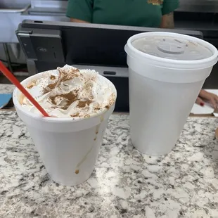 Cappuccino &amp; cold tamarind drink