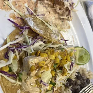 Grilled Fish Taco Plate