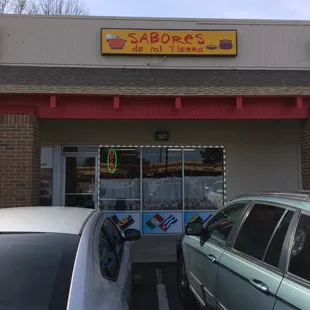 This is the view from the street, near the QT.