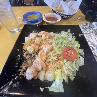 Arroz Con Maricos - Shrimp and Scallops.