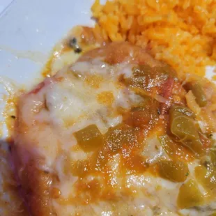 Chili Relleno and Rice
