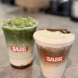 mango matcha x einspanner latte