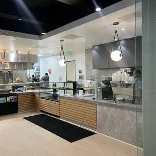 The open and well lit space.