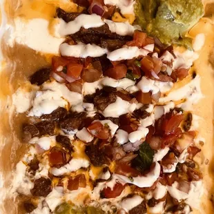 Carne asada Loaded Nachos