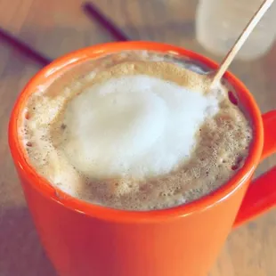 a cup of cappuccino