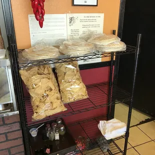 Some tortillas and chips