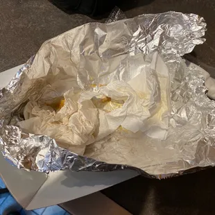 What is left of my burrito!