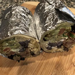 fully loaded carnitas burrito