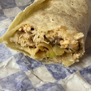 The AMAZING chicken burrito must try this!  The chicken is on point here!
