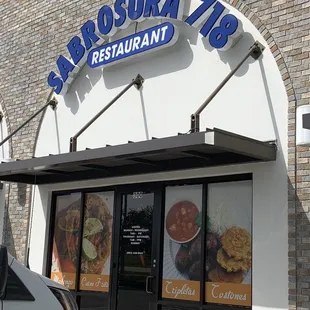 the front of the restaurant