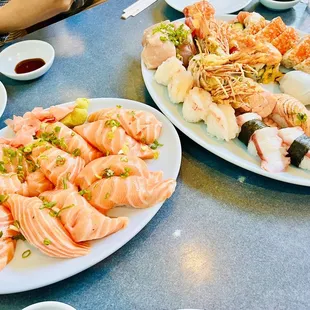 Salmon sushi and more