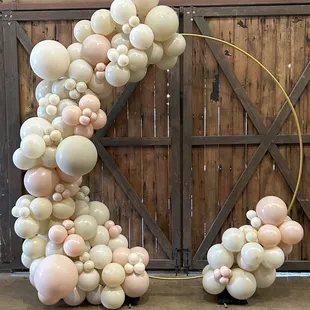 Neutral Balloon Hoop for a Bridal Shower at Sacramento Winery