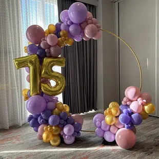 75th Birthday Celebration Standard Balloon Hoop