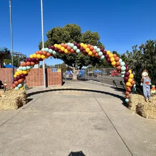Harvest Festival Spiral Balloon Arch
