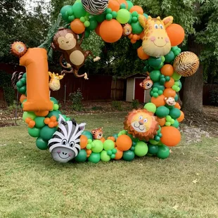 Full Deluxe Balloon Hoop for Wild One's First Birthday