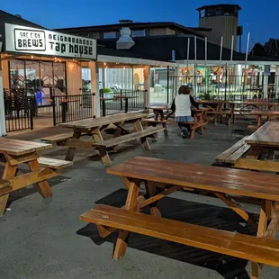 Outside seating
