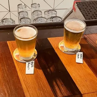 Half pint beer flight - Half pour beers $1 off at the brew house for happy hour!
