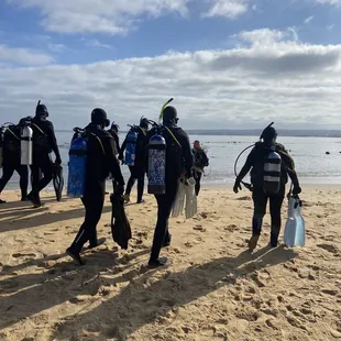 Heading into the water