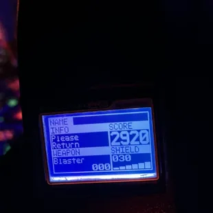 Laser tag gun score!