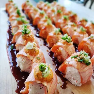 Salmon Balls with imitation crabs