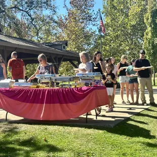 sushi and sashimi, outside
