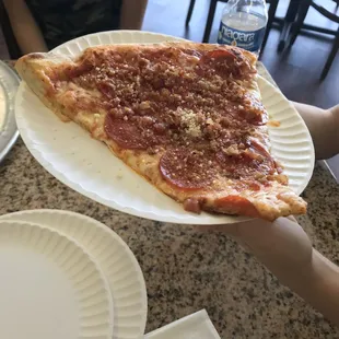 pepperoni and bacon slice