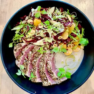 Dukkah spiced Ahi Tuni