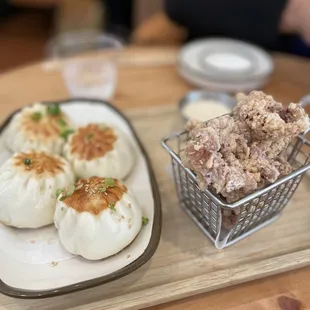 Pan seared chicken bun