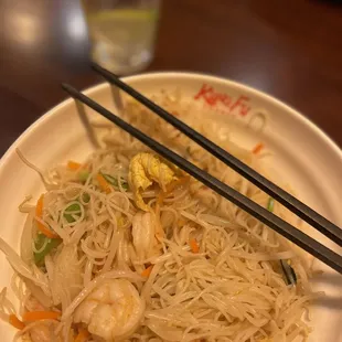 Rice noodles w/shrimp