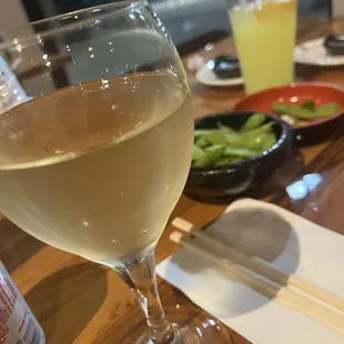 Sauvignon blanc and Edamame