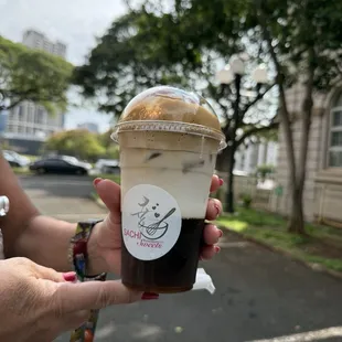Coffee jelly drink for a friend :)