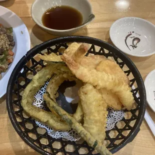 Shrimp and vegetable tempura