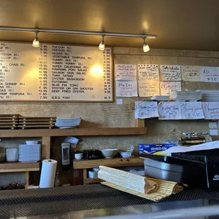 interior, sushi and sashimi