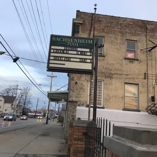 the entrance to the school
