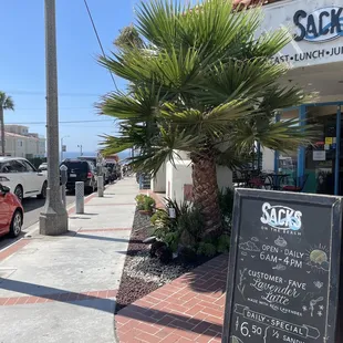 The corner where you can see Sacks and the ocean