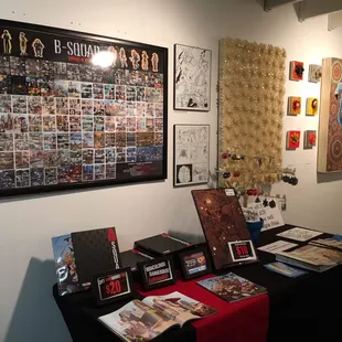 B-Squad Comics, Tapigami, and handblown art glass and sculptures available for sale!
