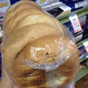 Black bug in plain bagel packaging.