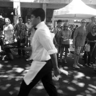 Bastille Day Waiter Race!