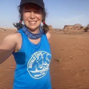 Running in Jordan, as part of marathon training.