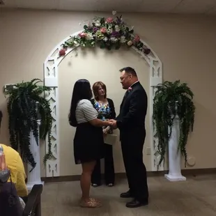 In the ceremony room