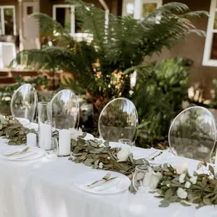 Airy, clear chairs creating a dreamy atmosphere