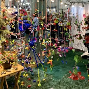Fun and colorful garden art