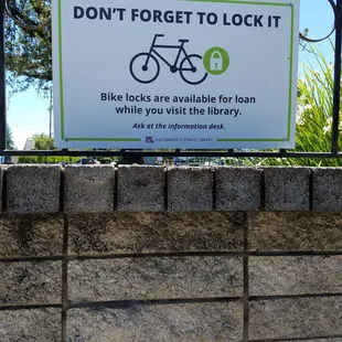 If you're just riding here and back, you can save the weight of a bike lock by borrowing one for the duration of your visit.