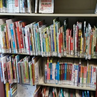 Lots of foreign language books and DVDs for kids.