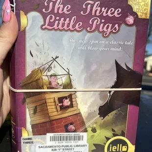The Three Little Pigs Board game hubby picked out for our 7 year old!