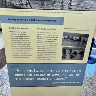 Their current exhibit; "Take Me to the Water"Histories of the Black Pacific by Dr. Caroline Collins!