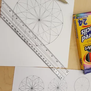 Class on drawing mandalas